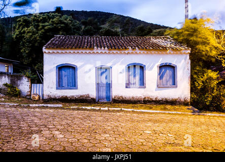 Koloniale Architektur Haus in Ribeirao da Ilha Bezirk. Florianopolis, Santa Catarina, Brasilien. Stockfoto