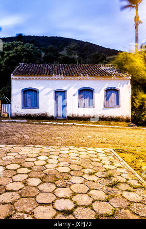 Koloniale Architektur Haus in Ribeirao da Ilha Bezirk. Florianopolis, Santa Catarina, Brasilien. Stockfoto