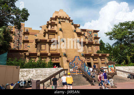 Die Mexiko Pavillons in Epcot, Walt Disney World, Orlando, Florida. Stockfoto
