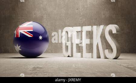 Australien hohe Auflösung Geeks Konzept Stockfoto