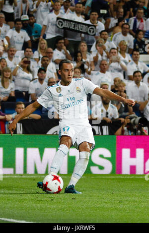 Madrid, Spanien. 16 Aug, 2017. Lucas Vaazquez Iglesias (17) von Real Madrid Spieler. Spanisch SUPER CUP zwischen FC Barcelona vs Real Madrid im Santiago Bernabeu in Madrid, Spanien, 16. August 2017. Credit: Gtres Información más Comuniación auf Linie, S.L./Alamy leben Nachrichten Stockfoto