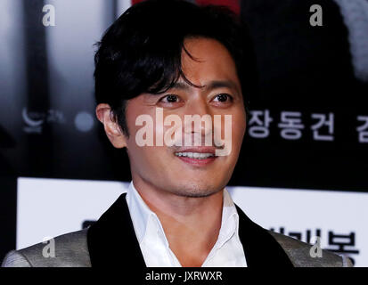 S. Korean actor Jang Dong-gun Koreanische Schauspieler Jang Dong-gun, die Sterne im neuen Film "V.I.P.", besucht eine Werbung Veranstaltung in Seoul am 12.08.16., 2017. Der Film wird in Südkorea am 24.8 freigegeben werden. (Yonhap) / 2017-08-17 08:23:49/ <1980-2017 YONHAPNEWS AGENTUR. . > Photo via Newscom
