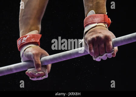 Anaheim, Kalifornien, USA. 17. Mai 2014. Ein gymnast Praktiken auf die High Bar während der Tag im Honda Center in Anaheim, Kalifornien statt. Credit: Amy Sanderson/ZUMA Draht/Alamy leben Nachrichten Stockfoto