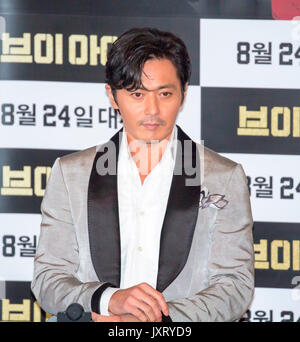 Jang Dong-gun, 16.August 2017: Koreanische Schauspieler Jang Dong-gun besucht eine drücken Sie auf Vorschau seines neuen Films, V.I.P. in Seoul, Südkorea. Quelle: Lee Jae-Won/LBA/Alamy leben Nachrichten