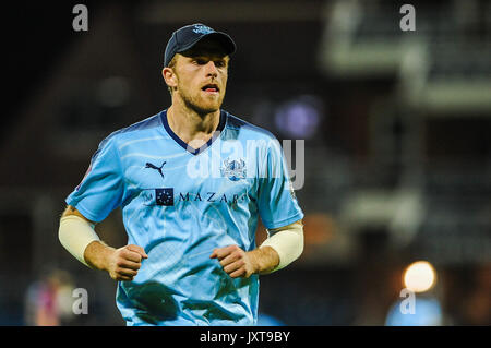 Leeds, Großbritannien. 17 Aug, 2017. Yorkshire Vikings David Willey (72) Während der Yorkshire Wikinger v Northamptonshire Steelbacks im Headingley auf 20170817 August 2017. Quelle: SB Sport Fotografie/Alamy leben Nachrichten Stockfoto