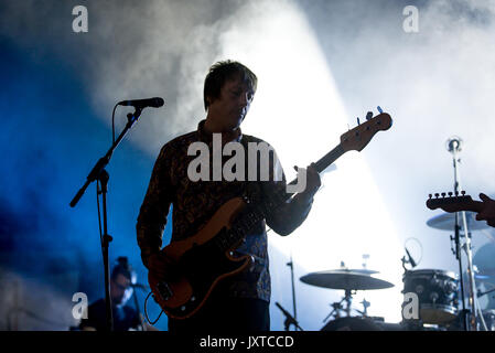 BENICASSIM, Spanien - 16 JUL: Echo und das Bunnymen (Rockband in Liverpool) führen in Konzert im FIB Festival am 16. Juli 2016 in Benicassim, S Stockfoto