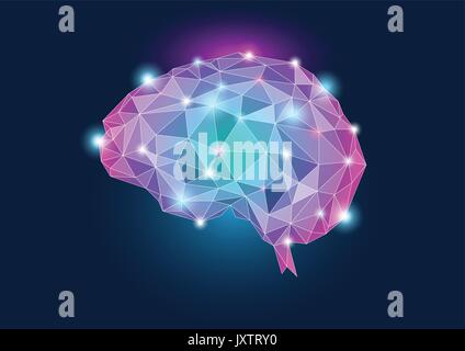 Menschliche Gehirn Konzept Abbildung Stock Vektor