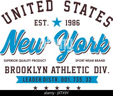 New York T-shirt Graphic Stock Vektor