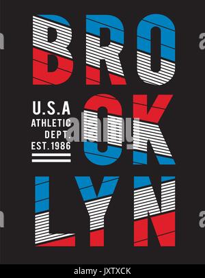 New York Brooklyn Varsity Sport Stock Vektor