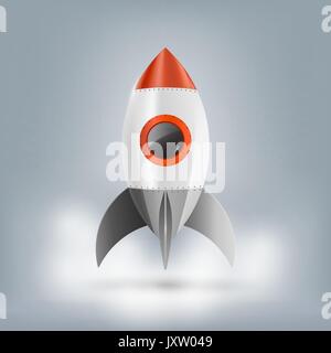 Platz Rakete Starten und starten Symbol, Design Icons, startup Konzept, Vektor, Abbildung Stock Vektor