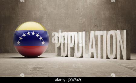 Venezuela High Resolution Bevölkerung Konzept Stockfoto