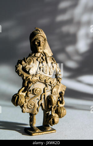 Kleine messing Abbildung des alten islamischen Soldat von Davao, Mindanao, Philippineas Stockfoto