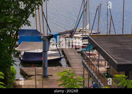 Essen in Deutschland, Blick vom Baldeney See (Baldeneysee) Stockfoto