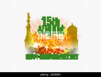 Gerne Indien Independence Day. Vector Illustration der abstrakten indischen Hintergrund mit Denkmalschutz Stock Vektor