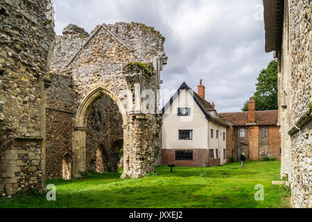 Ruinen der Augustiner Prämonstratenser Leiston Abbey, 1363, Baja California Sur, Suffolk, England Stockfoto