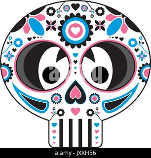 Dia de los Muertos - Mexikanische Tag der Toten Schädel Stock Vektor