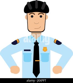 Polizisten tragen Helm icon image Stock Vektor