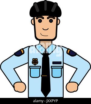 Polizisten tragen Helm icon image Stock Vektor