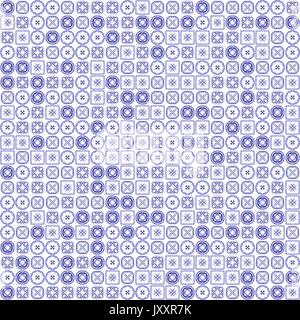 Abstract grunge blaue Textur auf weißem Hintergrund. Rauhe Geräusche Design. Chaotisch kleine fraktale Muster gelegt. Stockfoto