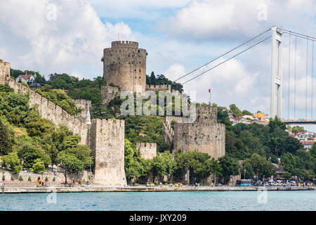 Rumeli Schloss am Bosporus in der Türkei Stockfoto