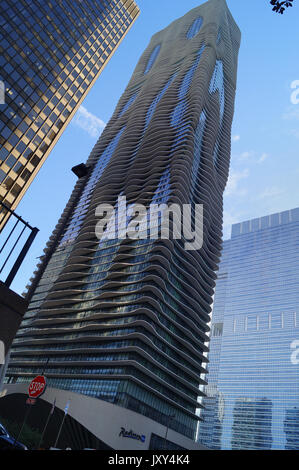 Aqua Wolkenkratzer in Chicago Stockfoto