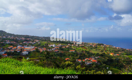 Madeira - Aussichtspunkt an der Küste der Stadt Faial Stockfoto