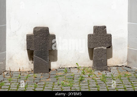 St. Michaels Kirche, Altstadt, Bernkastel-Kues, Mosel, Deutschland Stockfoto