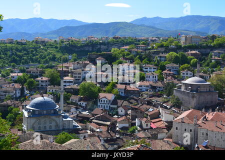 Eine Stadt, berühmt für ihre historischen Safranbolu Häuser spiegeln die klassischen osmanischen Stadt Architektur Stockfoto