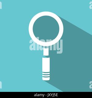 Symbol Vergrößerungsglas auf grünem Hintergrund. Vector Illustration Stock Vektor