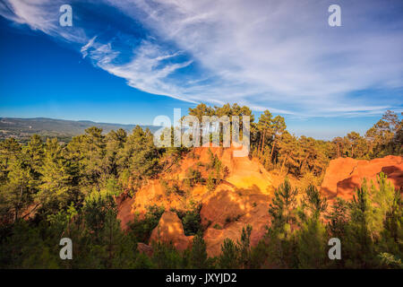 Roussillion Park im Luberon, Provence, Frankreich Stockfoto