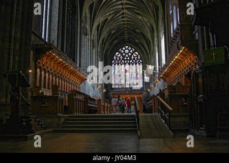 Paisley Abbey, Baumwolle Street, Paisley Interieur mit Touristen Stockfoto