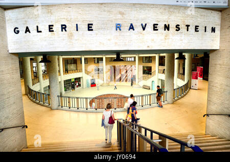 Brüssel, Belgien. Galerie Ravenstein in der Rue Ravenstein 18/Cantersteen 7. Shopping Mall Stockfoto