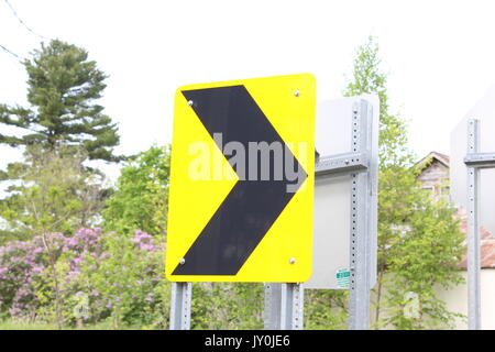 Road Trip alle den Weg nach Minnesota! Viele Verkehrszeichen zu übergeben. Stockfoto