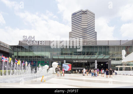 Eintritt zur Siam Center Shopping Mall, Bangkok, Thailand Stockfoto