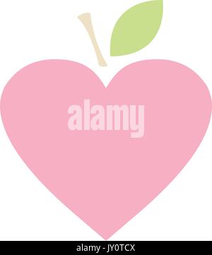 Valentine Love Heart Apple Vector Illustration Stock Vektor