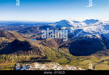 Die Ansicht von Harrison stickle, Langdale Pikes, lake district Stockfoto