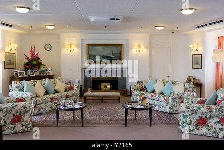 Die Royal Yacht Britannia, Ocean Terminal, Leith, Edinburgh, Schottland, Vereinigtes Königreich Stockfoto