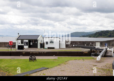 Der crinan Canal, die Nummer 1 in der Ortschaft Ardrishaig, Loch Gilp, Argyll and Bute, Schottland, Vereinigtes Königreich Stockfoto