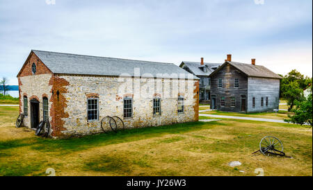 Ghost Town von Fayette in Michigan Upper Peninsula Stockfoto