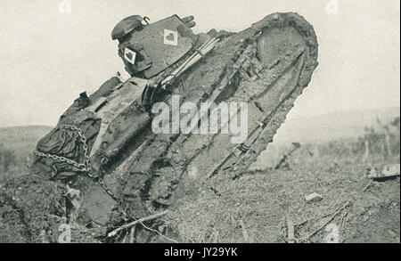 WW1 die amerikanischen Streitkräfte light Tank in Aktion, WK 1. Stockfoto