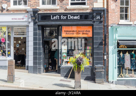 Unabhängige Geschäfte im Wyle Cop in Shrewsbury, Shropshire Stockfoto