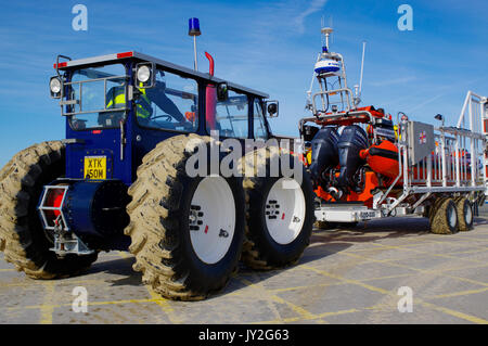 Wiederherstellung Trearddur Bay inshore Lifeboat Stockfoto