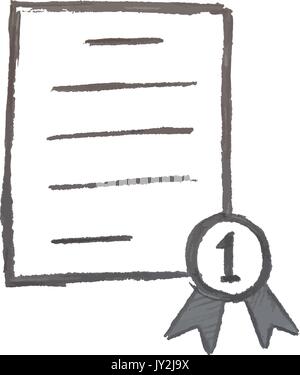 Schwarzes Wasser Farbe Diplom Symbol Stock Vektor