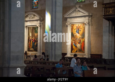 Gotische Kathedrale San Martino (Kathedrale) in Lucca Lucca, Toskana, Italien. 3. August 2016 © wojciech Strozyk/Alamy Stock Foto Stockfoto