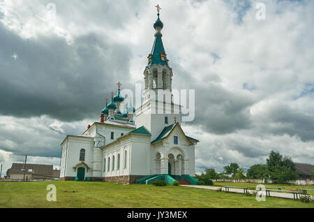 Tempel des Heiligen Propheten Elias. Lubtscha, Weißrussland. Stockfoto