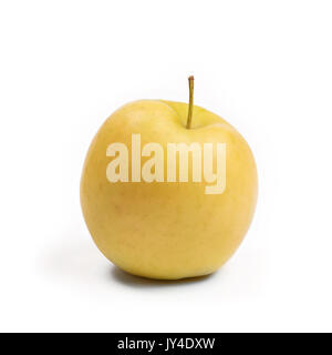 Apfel isoliert auf einem weißen Hintergrund. Apple isoliert auf eine weiße, Golden Delicious. Stockfoto