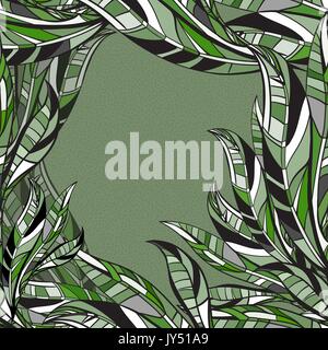 Blätter Hand gezeichnet nahtlose Muster. Vektor natur Blatt Abbildung. Stock Vektor