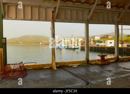 Hafen von Fischerdorf St.Lunaire-Griquet an der nördlichen Spitze des Großen nördlichen Halbinsel, Neufundland, Kanada Stockfoto