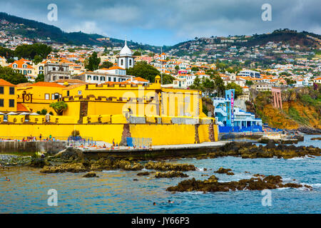 Sao Tiago Fort. Funchal, Madeira, Portugal, Europa. Stockfoto