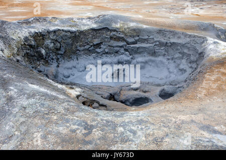 Die Schlammlöcher in Hverir geothermale Region Stockfoto